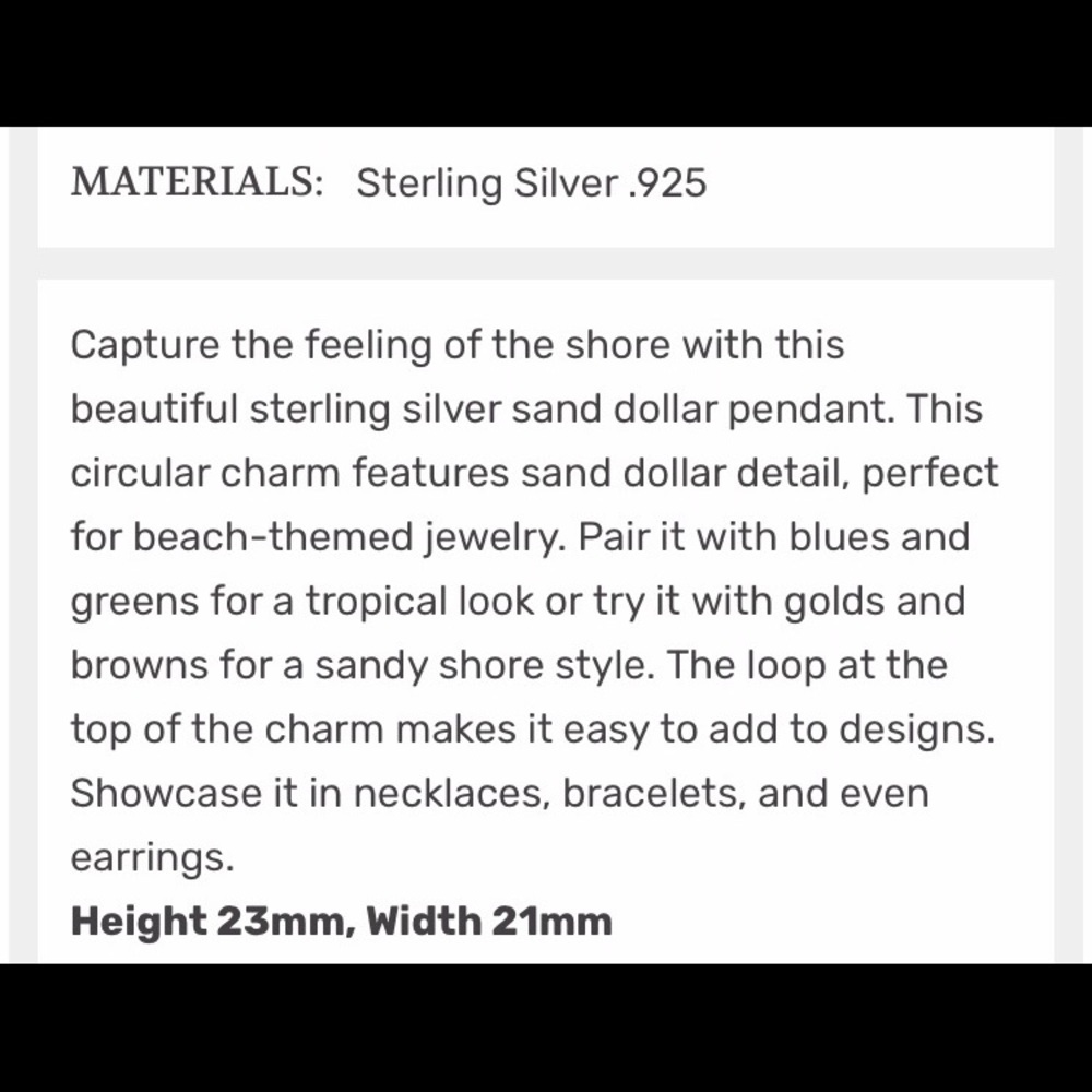 Sterling Silver Hammered Sand Dollar Necklace - Picture 14 of 14